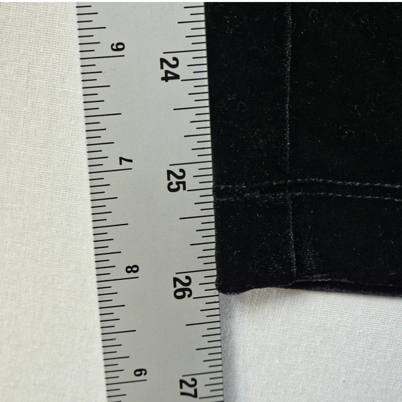 INC International Concepts‎ Pants Womens Petite PM Black Velvet Mid Rise Skinny - Picture 8 of 8